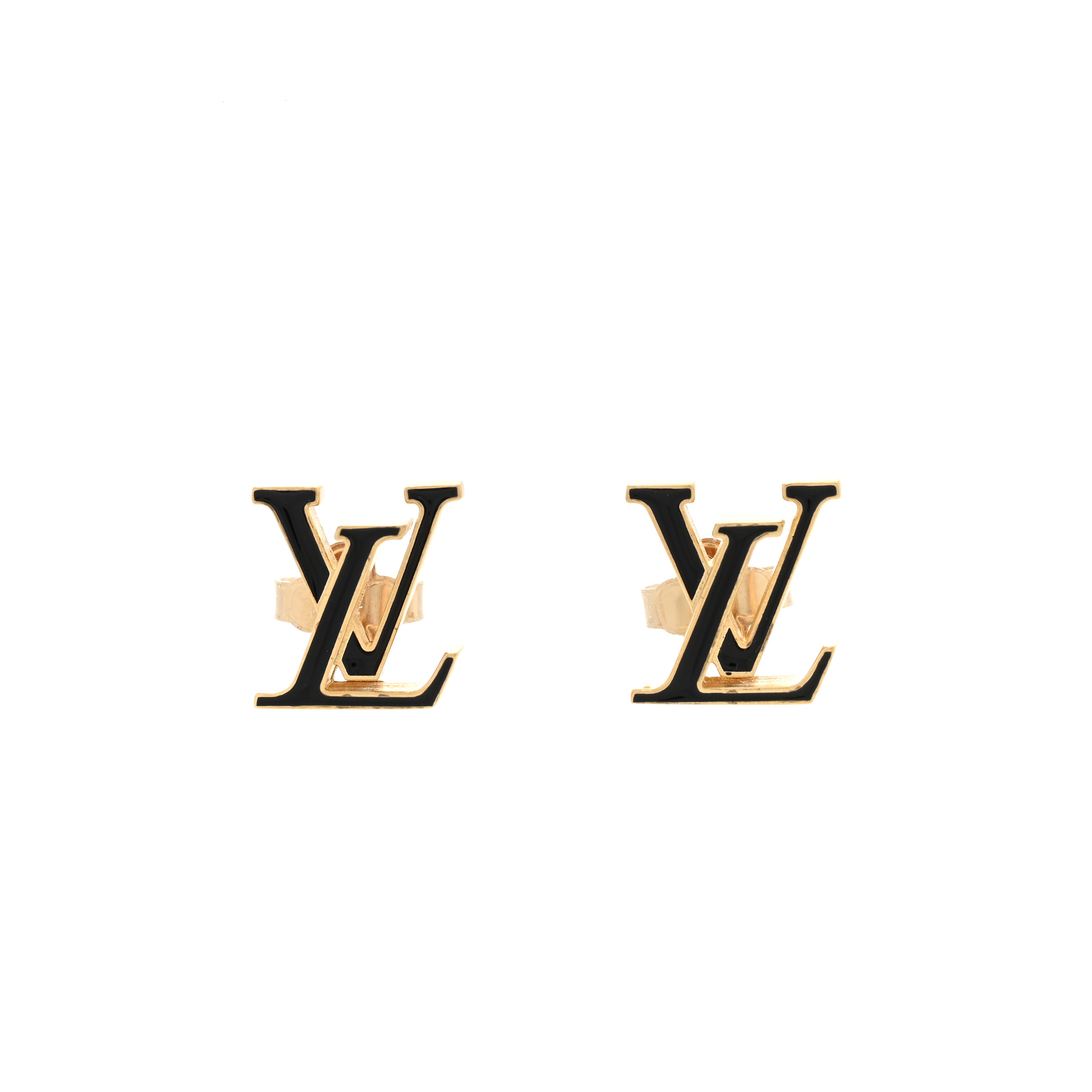 l**is V*t*n metal enamel lv iconic earrings m01135